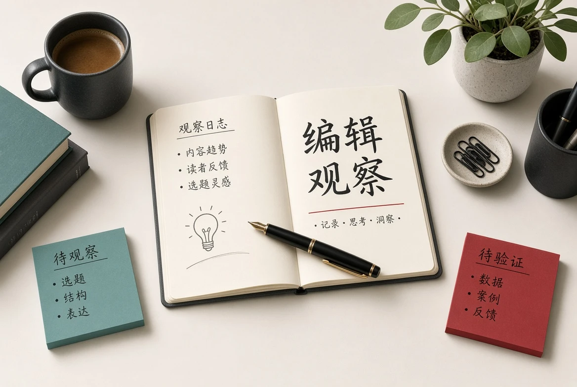 编辑观察与观点分析的内容画面