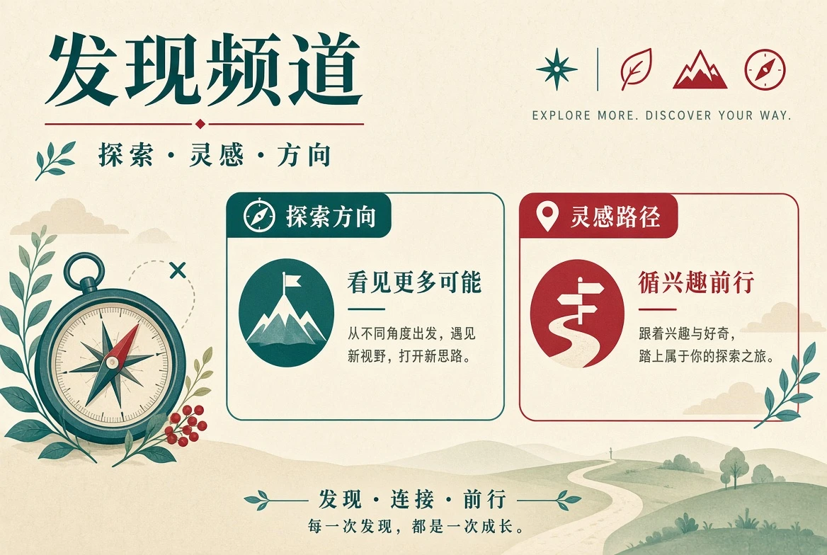 跨栏目阅读与内容发现画面